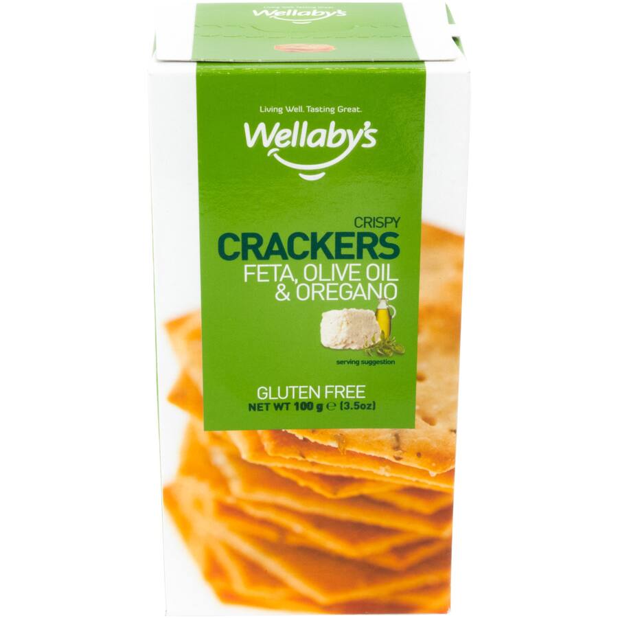 Wellabys Crackers Feta & Oregano 85g