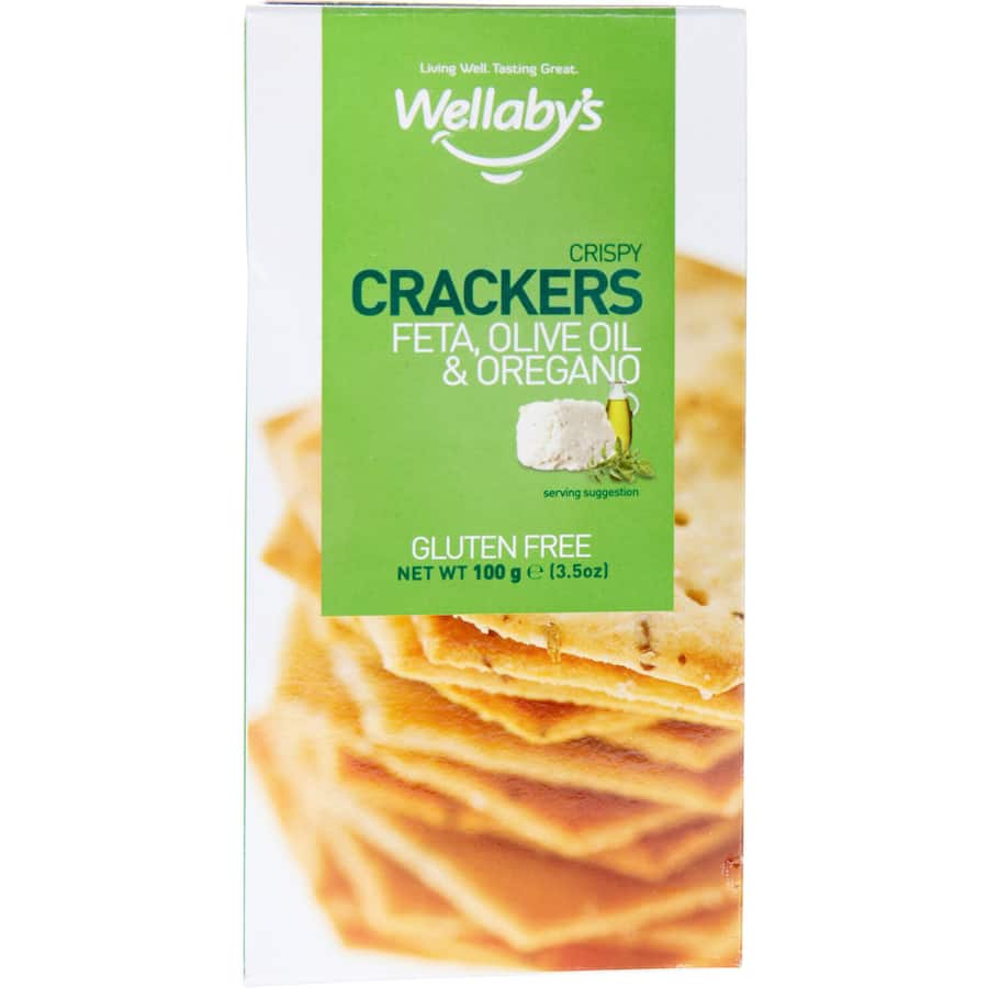 Wellabys Crackers Feta & Oregano 85g