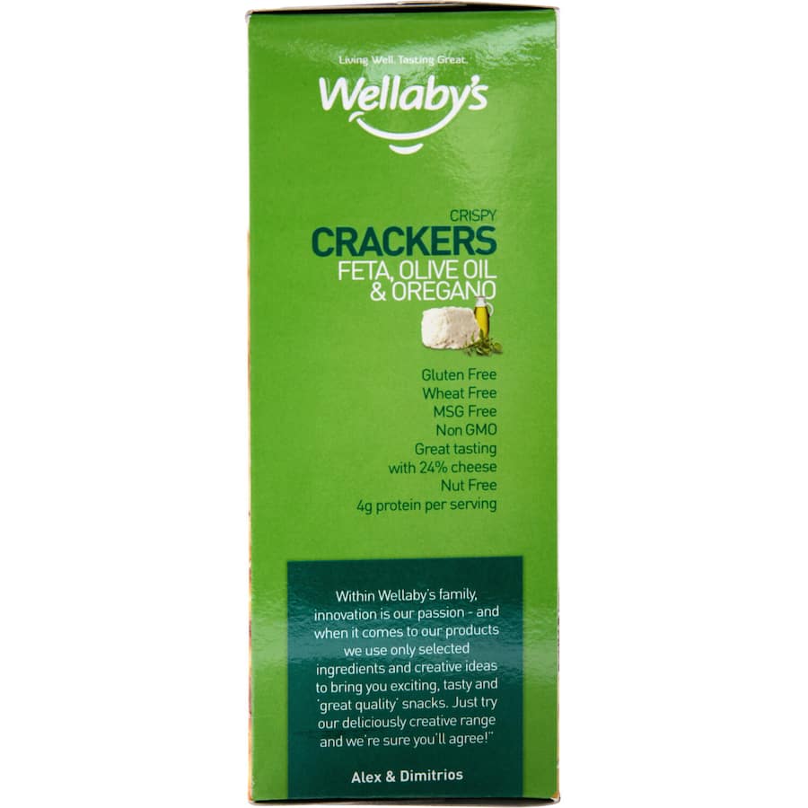 Wellabys Crackers Feta & Oregano 85g