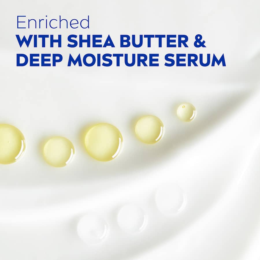 Nivea Body Lotion Irresistibly Smooth, infused with shea butter for 48 hours of deep moisture and a silky smooth finish.