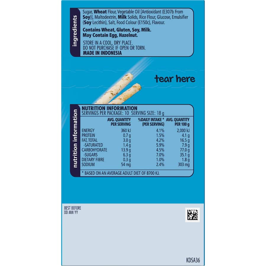 Arnotts Fun Sticks Multi Pack Vanilla 180g 10pack