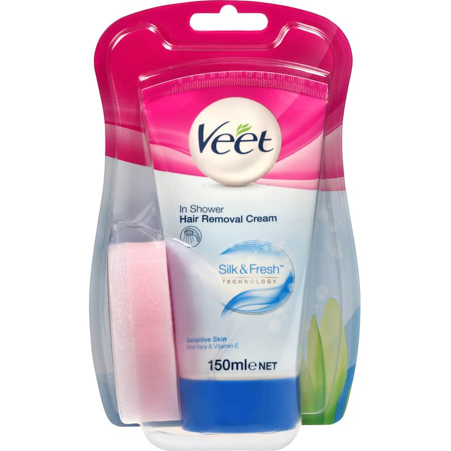 Veet Pure In Shower Hair Removal Cream Sensitive Skin 150mL