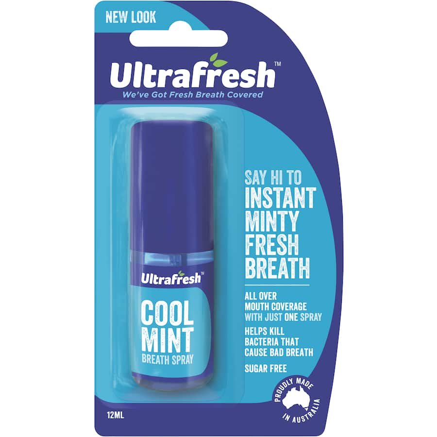 Ultra Fresh Breath Freshener Cool Mint Spray 12mL