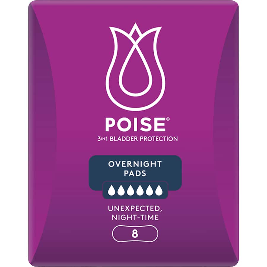 Poise Pads Overnight 8pack