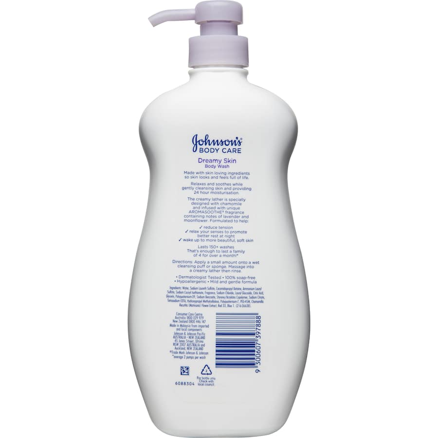 Johnsons Body Wash Dreamy Skin Pump 1L