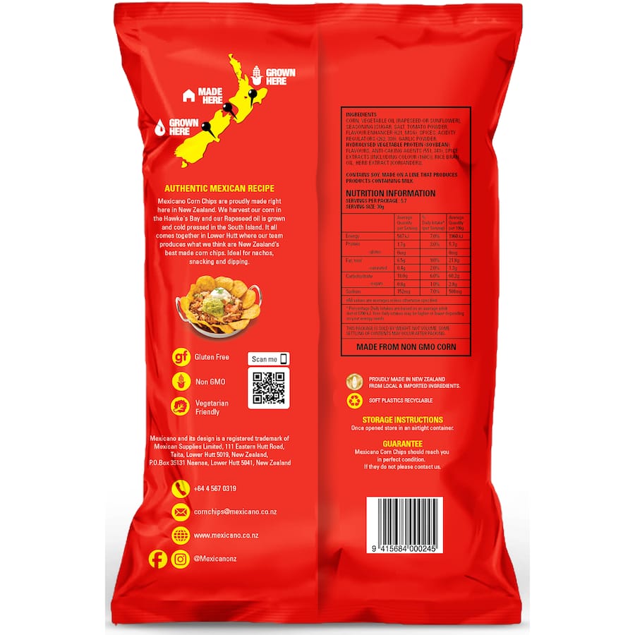 Mexicano Corn Chips Tasty Salsa 170g