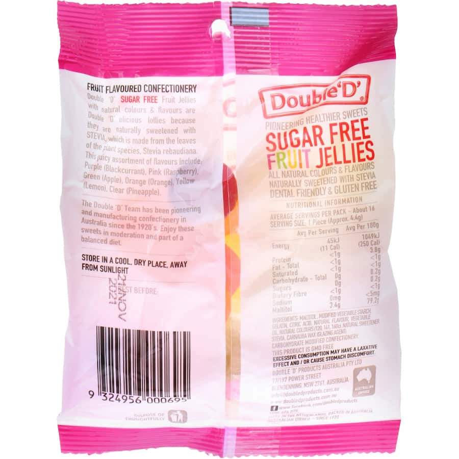 Double D Sweets Sugar Free Jelly Rounds 70g