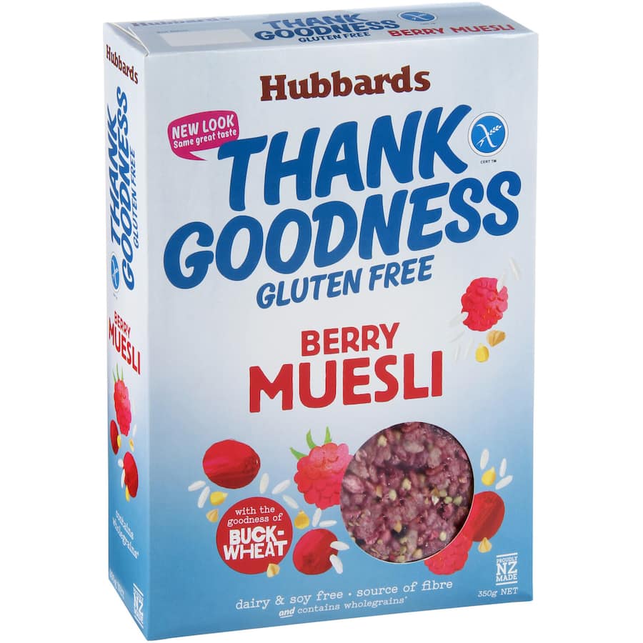 Hubbards Thank Goodness Muesli Berry Gluten Free Box 350g
