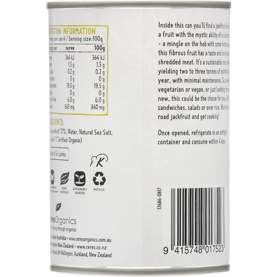 Ceres Organics Jackfruit 400g