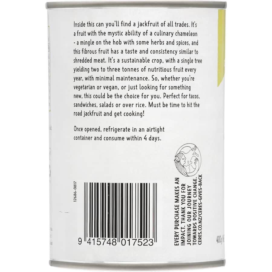 Ceres Organics Jackfruit 400g