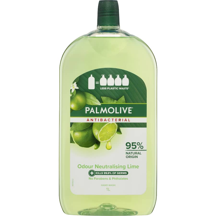 Palmolive Antibacterial Liquid Hand Wash Refill Odour Neutralising Lime