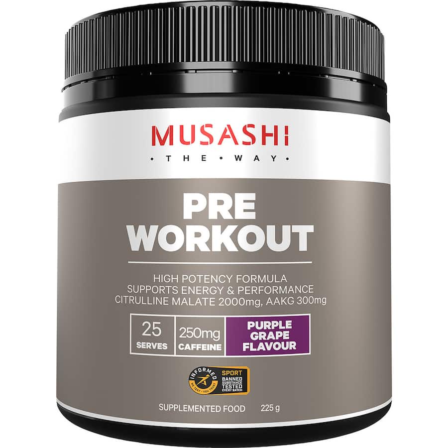 Musashi Pre Workout Formula Purple Grape 225g