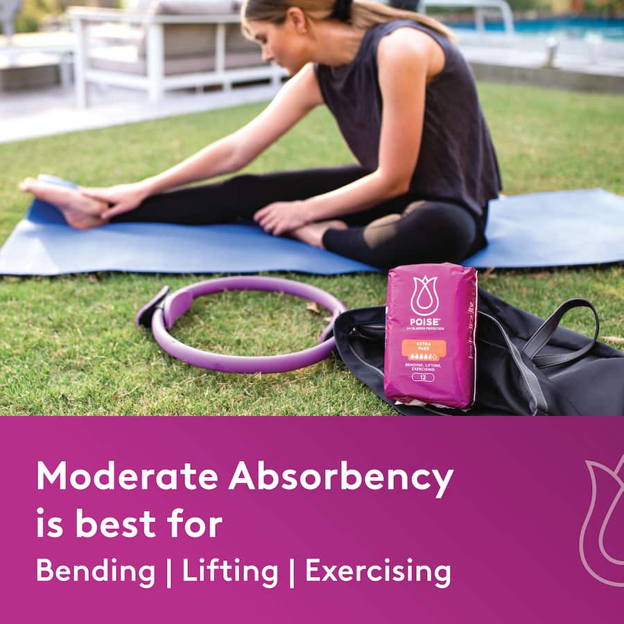 Poise Women's Continence Pads Super offer discreet, absorbent protection for light bladder leakage, featuring an hourglass shape and a soft cover.