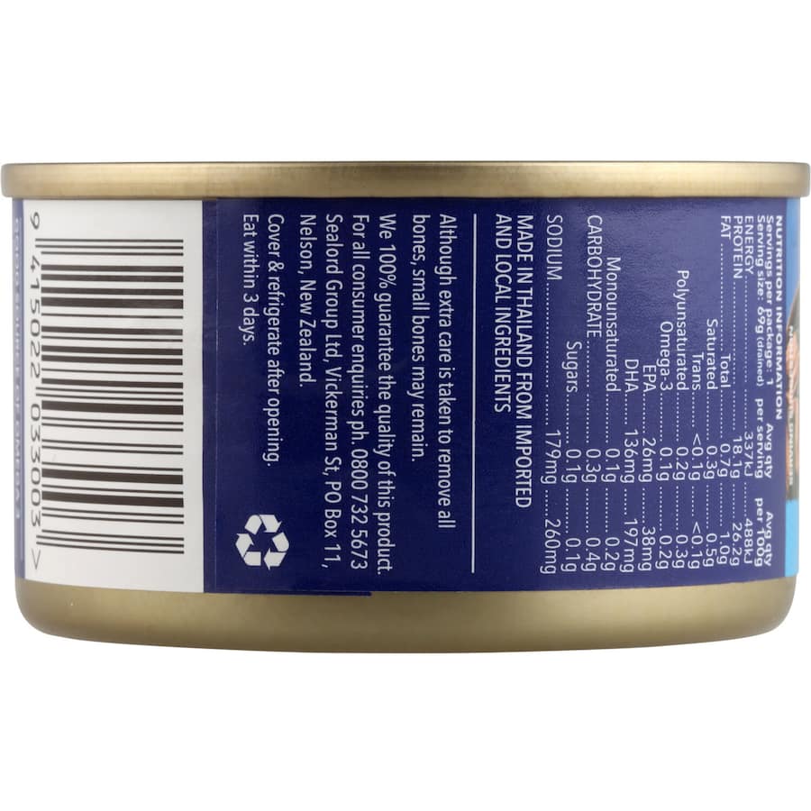 Sealord Tuna Chunk Style In Spring Water Tear tab can 95g