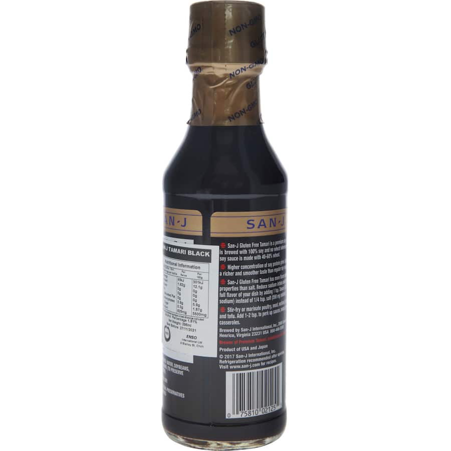 San-j Soy Sauce Tamari Gluten Free Bottle 296mL