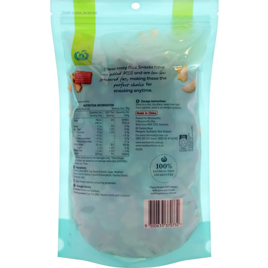 Woolworths Rice Snacks 300g
