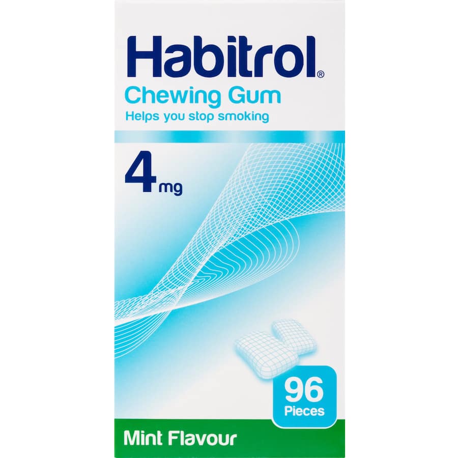 Habitrol Quit Smoking Product Mint Flavour Gum 4mg 96 peLLets