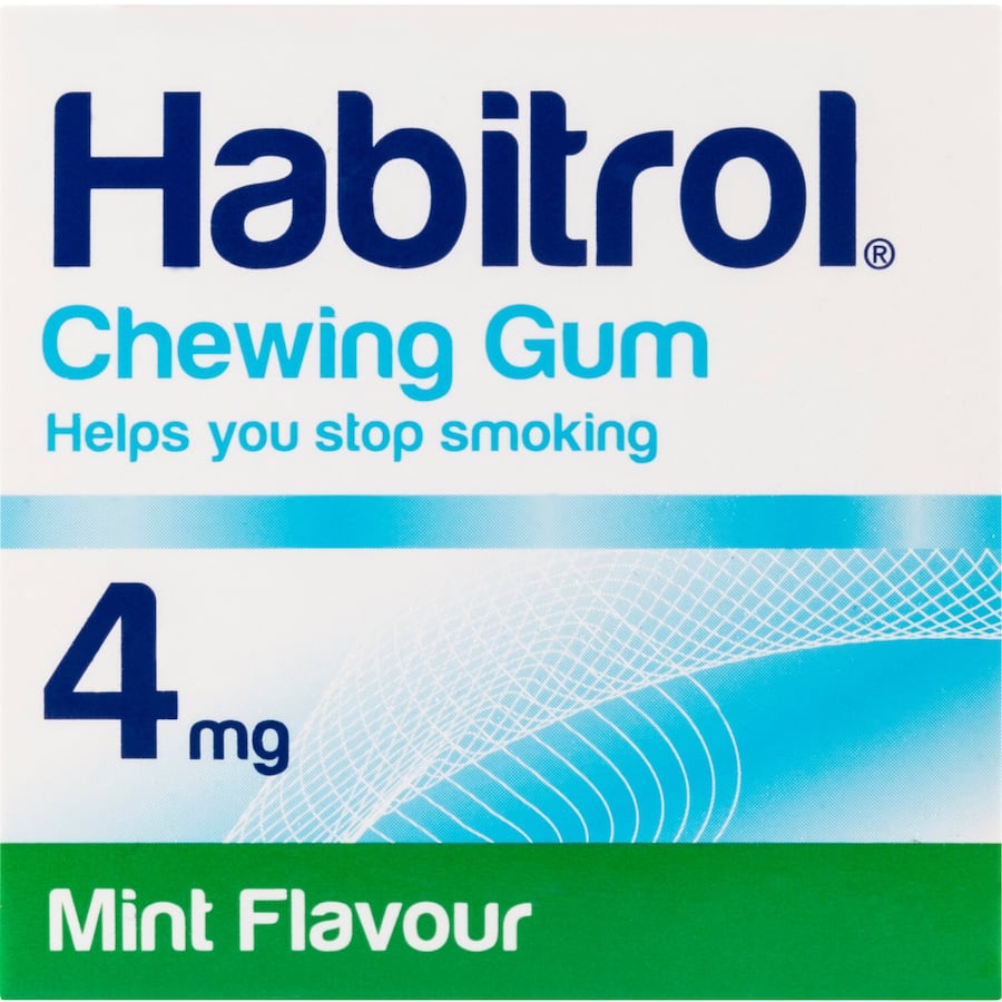 Habitrol Quit Smoking Product Mint Flavour Gum 4mg 96 peLLets