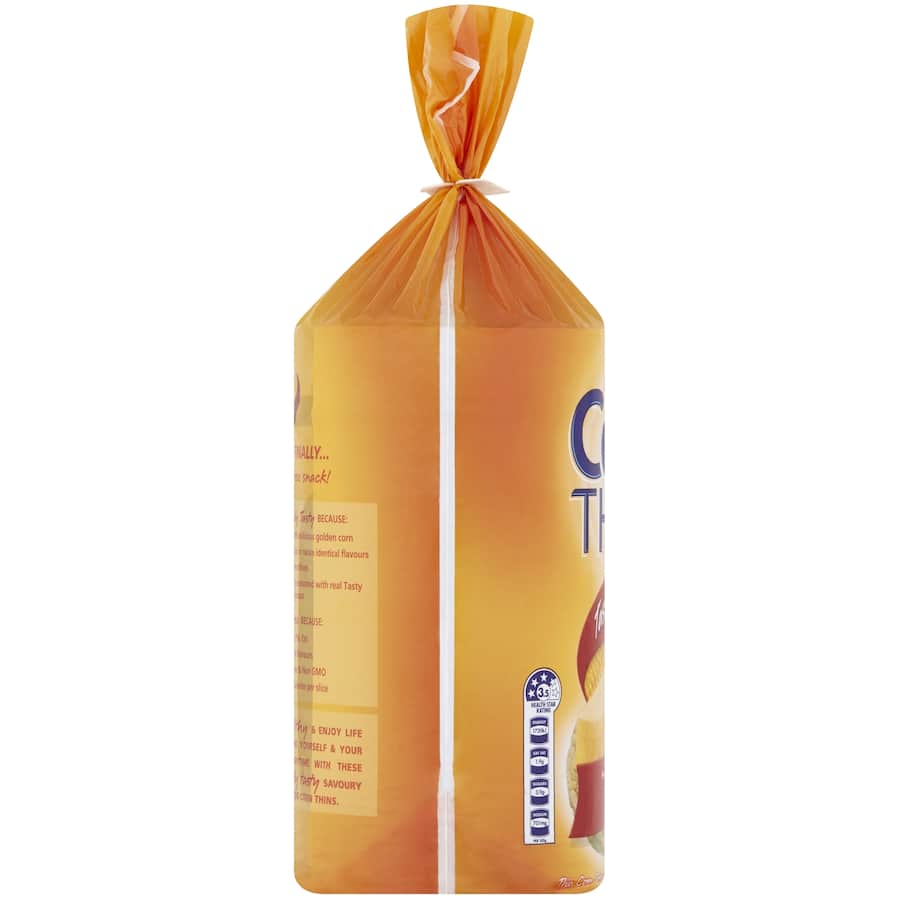 Real Foods Corn Thins Corn Cakes Tasty Cheese 125g