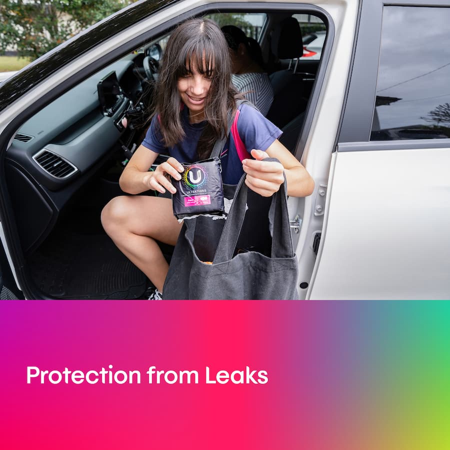 U By Kotex Ultra Thin Pads With Wings provide flexible, leak protection with a rapid-dry core for comfort during heavy flow days.