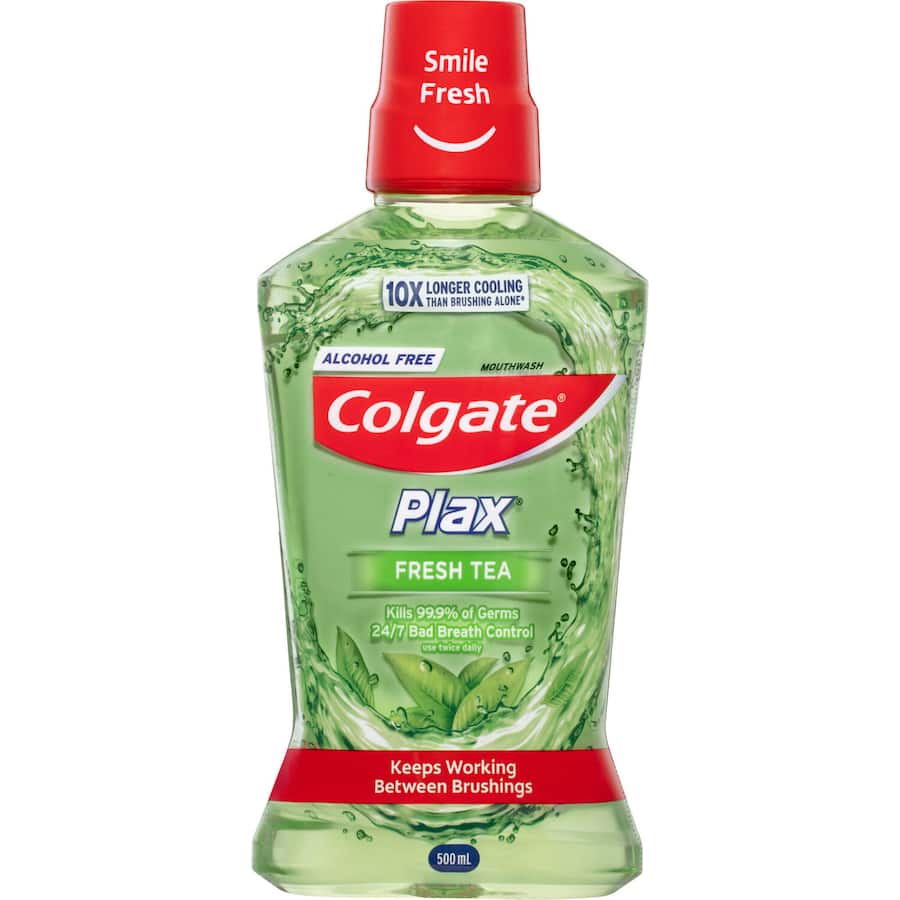Colgate Plax Antibacterial Mouthwash Rinse Fresh Tea 500mL