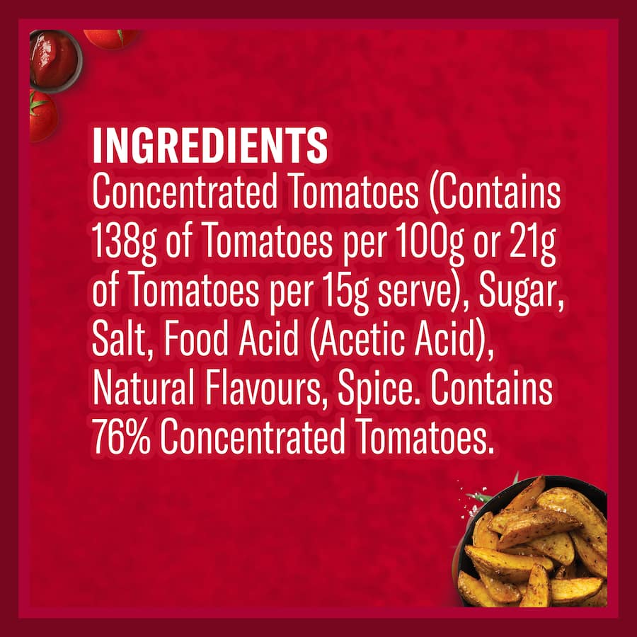 Wattie's Tomato Ketchup in an upside-down bottle, perfect for dipping, spreading, and enhancing grilled meals with classic tomato flavor.