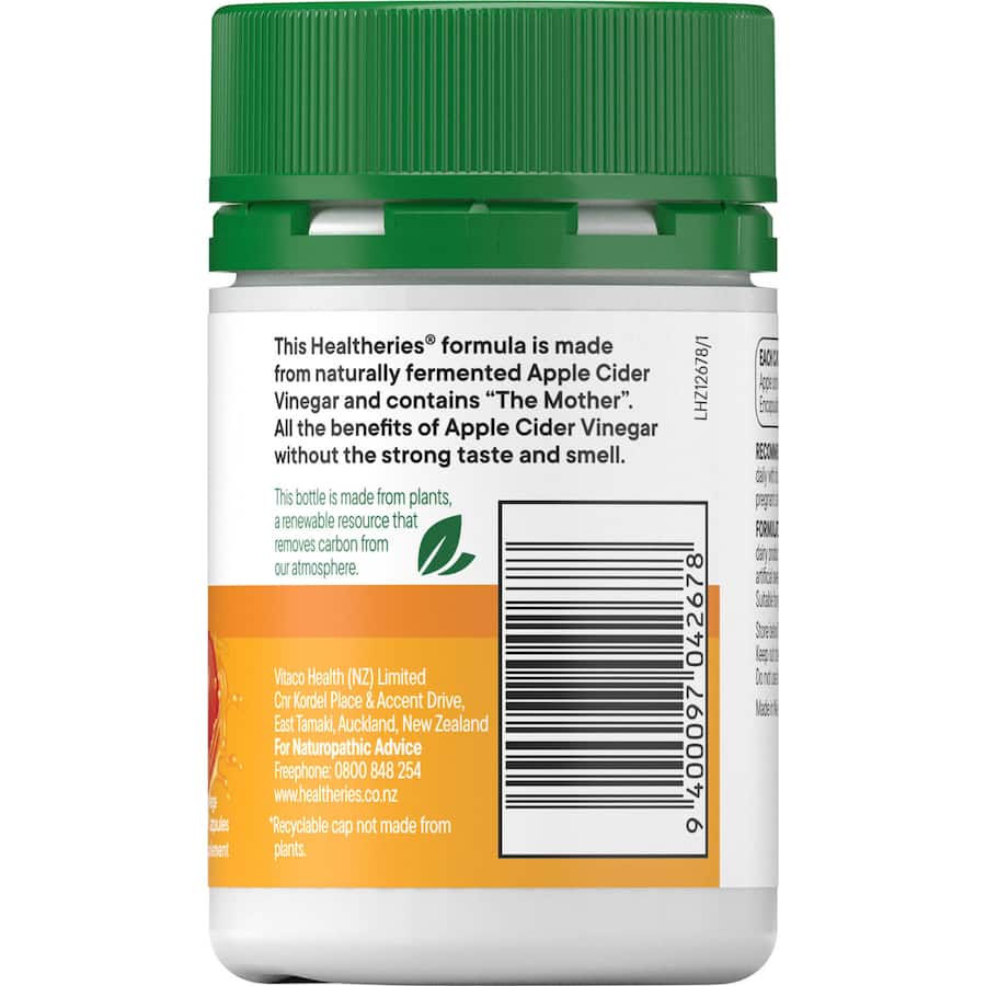 Healtheries Apple Cider Vinegar capsules offer health benefits without strong taste, enhancing digestion and wellness routines.