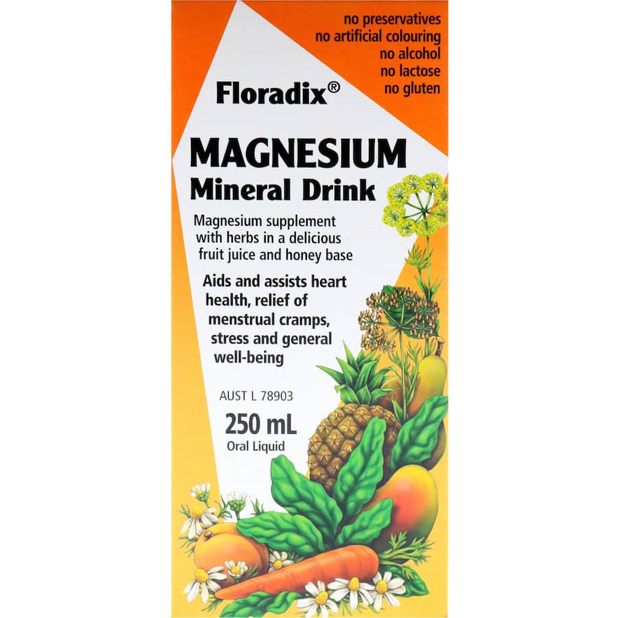 Floradix Magnesium Gluten Free Mineral Drink 250mL