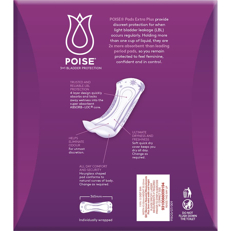 Poise Pads Extra Plus 20pack