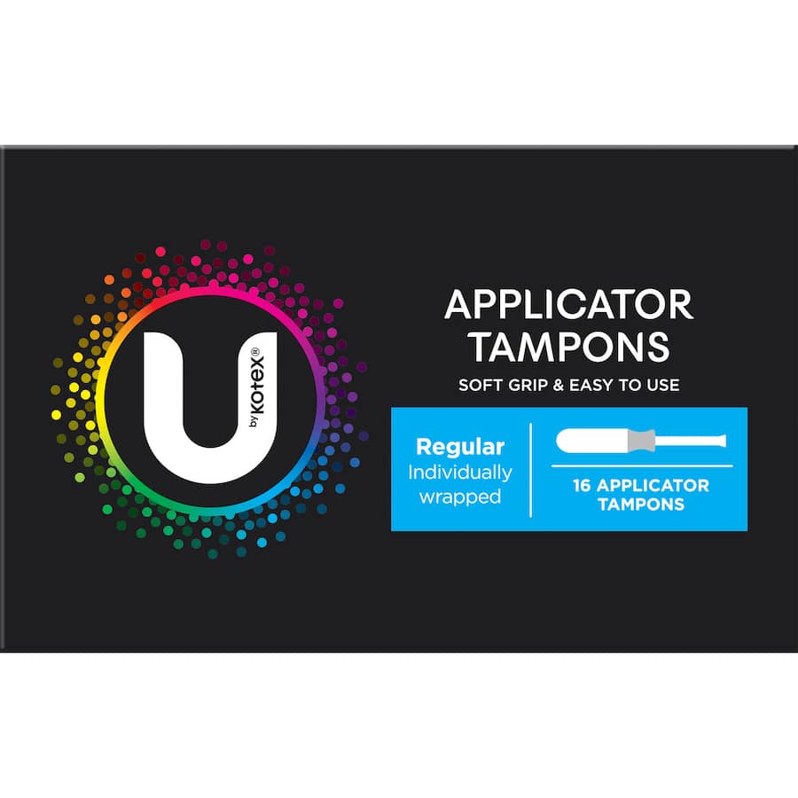 U By Kotex regular tampons with a smooth applicator, designed for comfort and reliable protection during periods.