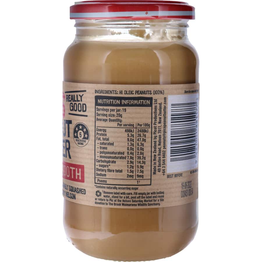 Pics Really Good Peanut Butter Smooth Unsalted 380g