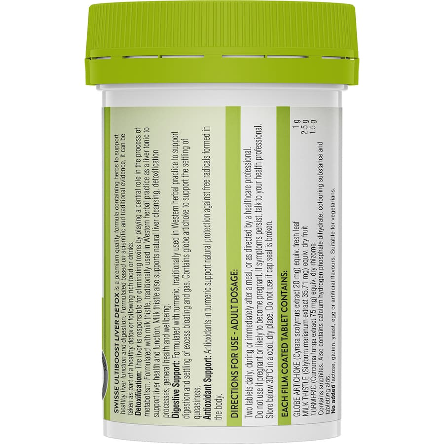 Swisse Ultiboost Liver Detox Digestion Tablets 60pack