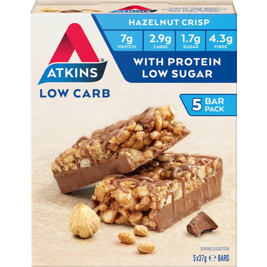 Atkins Day Break Nutrition Bar Chocolate Hazelnut Crisp 185g 5pack