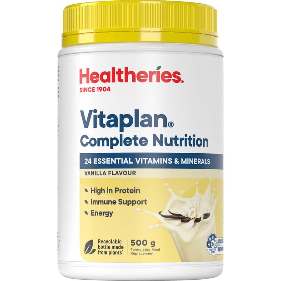 Healtheries Vitaplan Nutrition Shake Vanilla Flavoured 500g