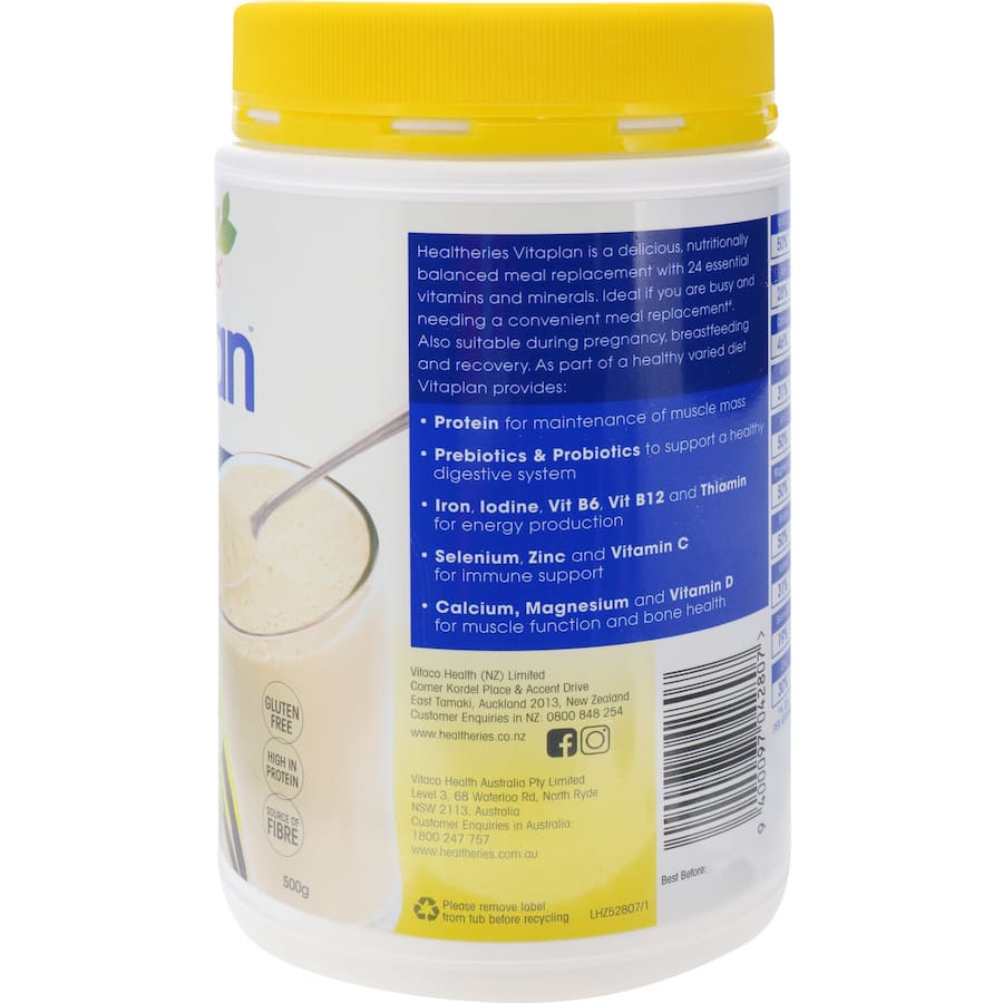 Healtheries Vitaplan Nutrition Shake Vanilla Flavoured 500g