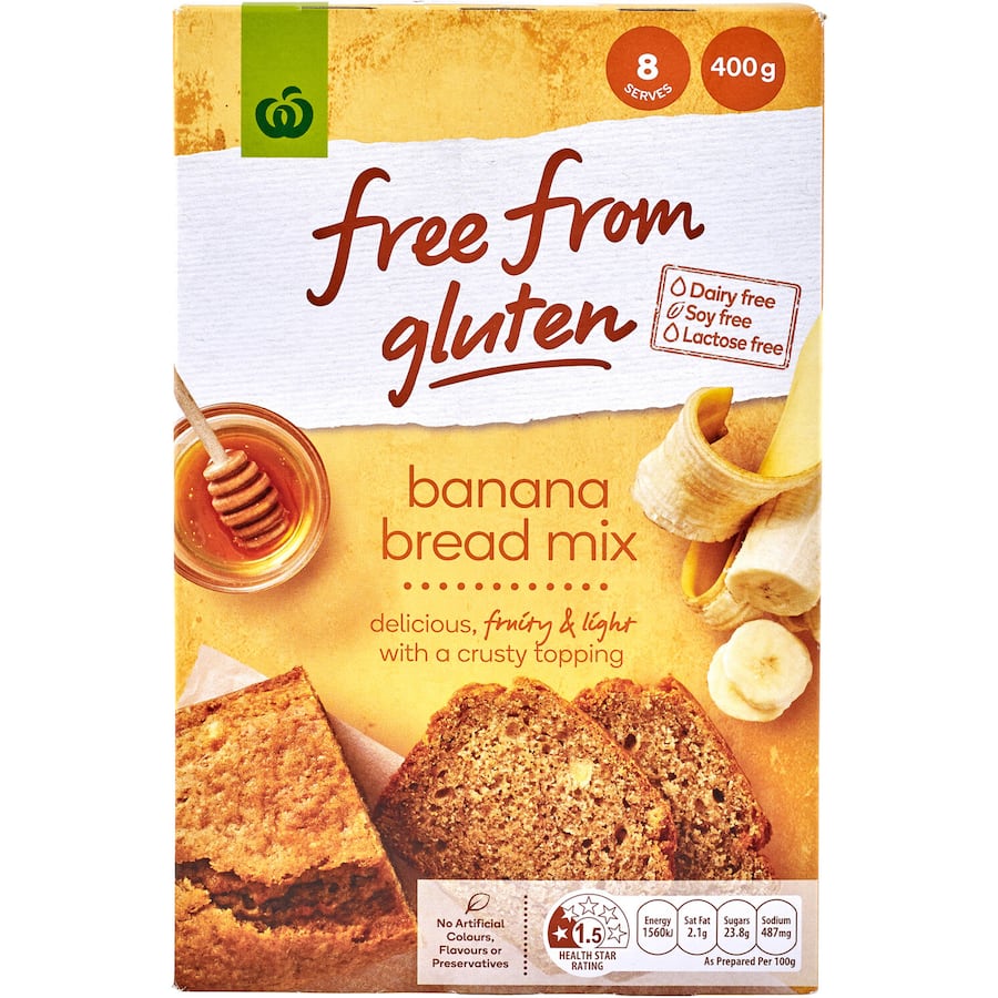 Woolworths Free From Gluten Bread Mix Banana Bread 400g