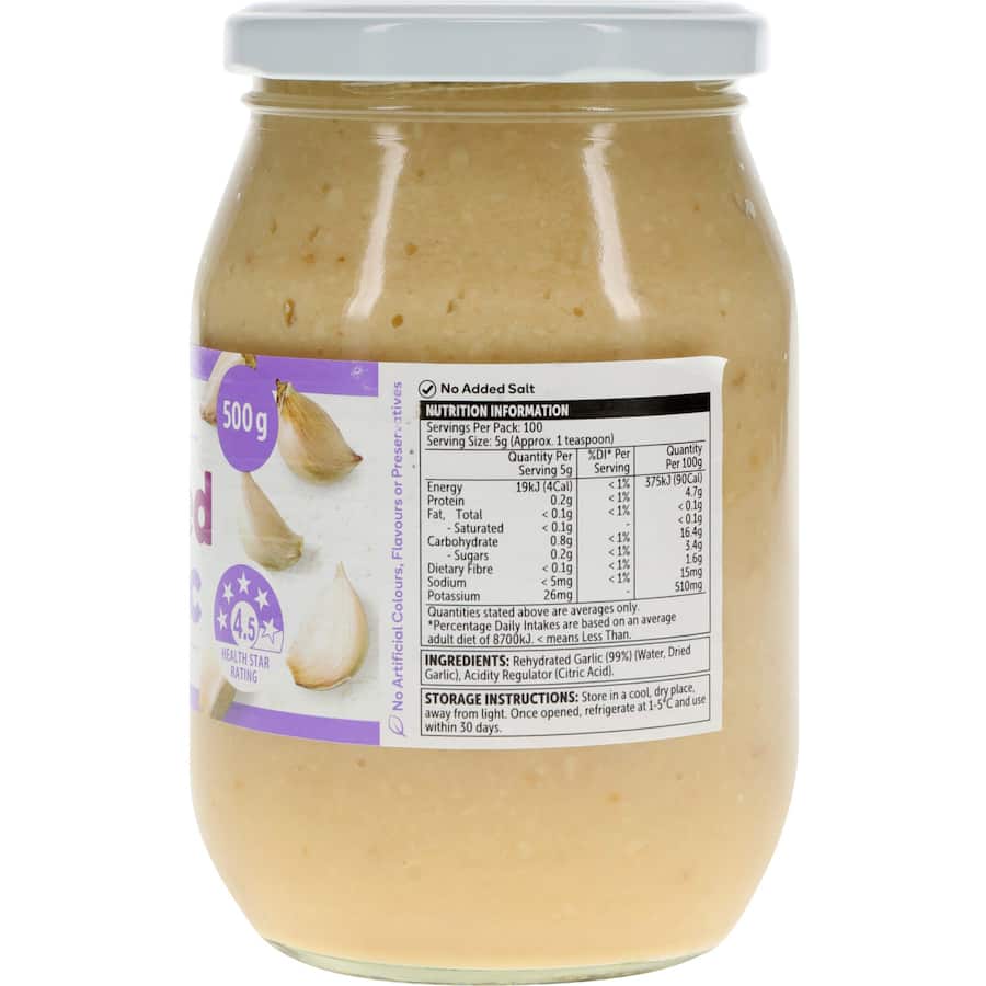 Woolworths Garlic Minced Jar 500g