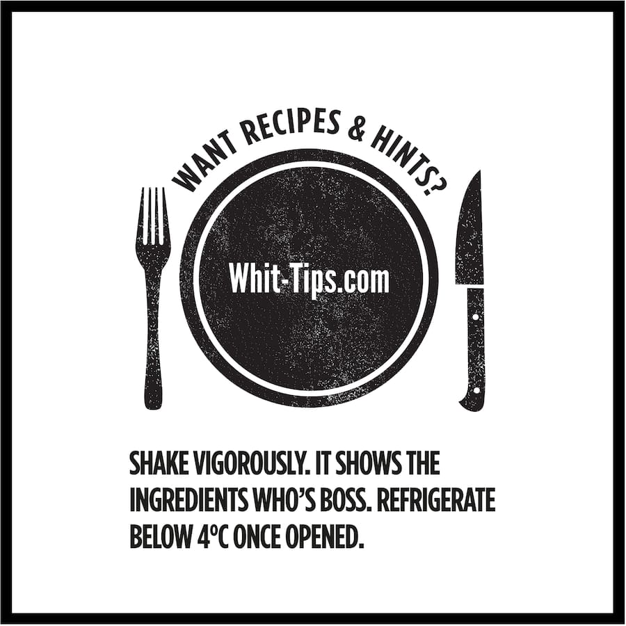 F. Whitlock & Sons Smoky BBQ Sauce bottle featuring rich tomato, honey, and spice blend for delicious smoky flavor.