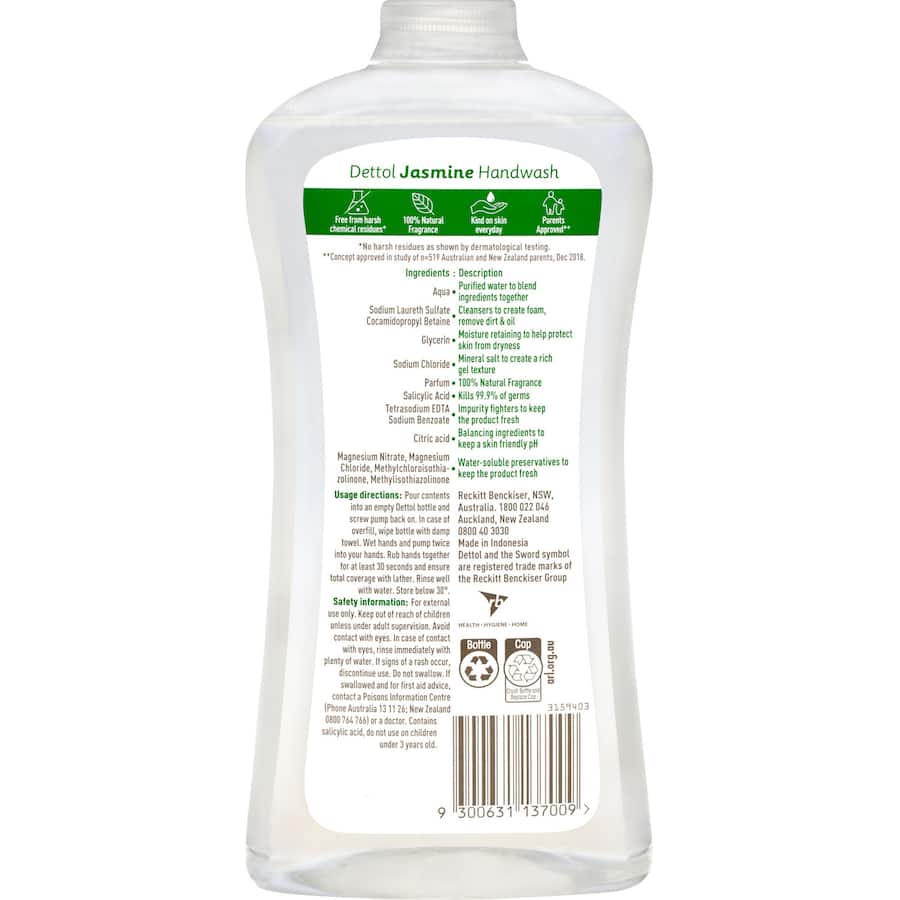 Dettol Free From Liquid Hand Wash Refill Jasmine