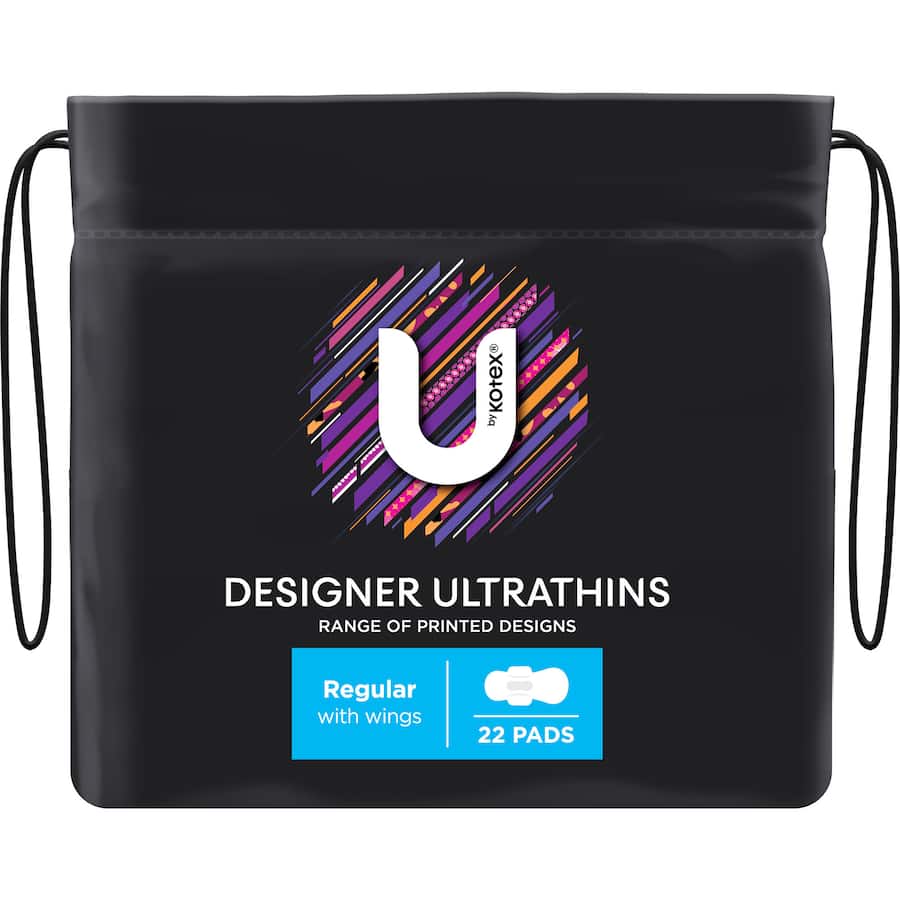 U By Kotex Designs Pads Ultra Thin Regular