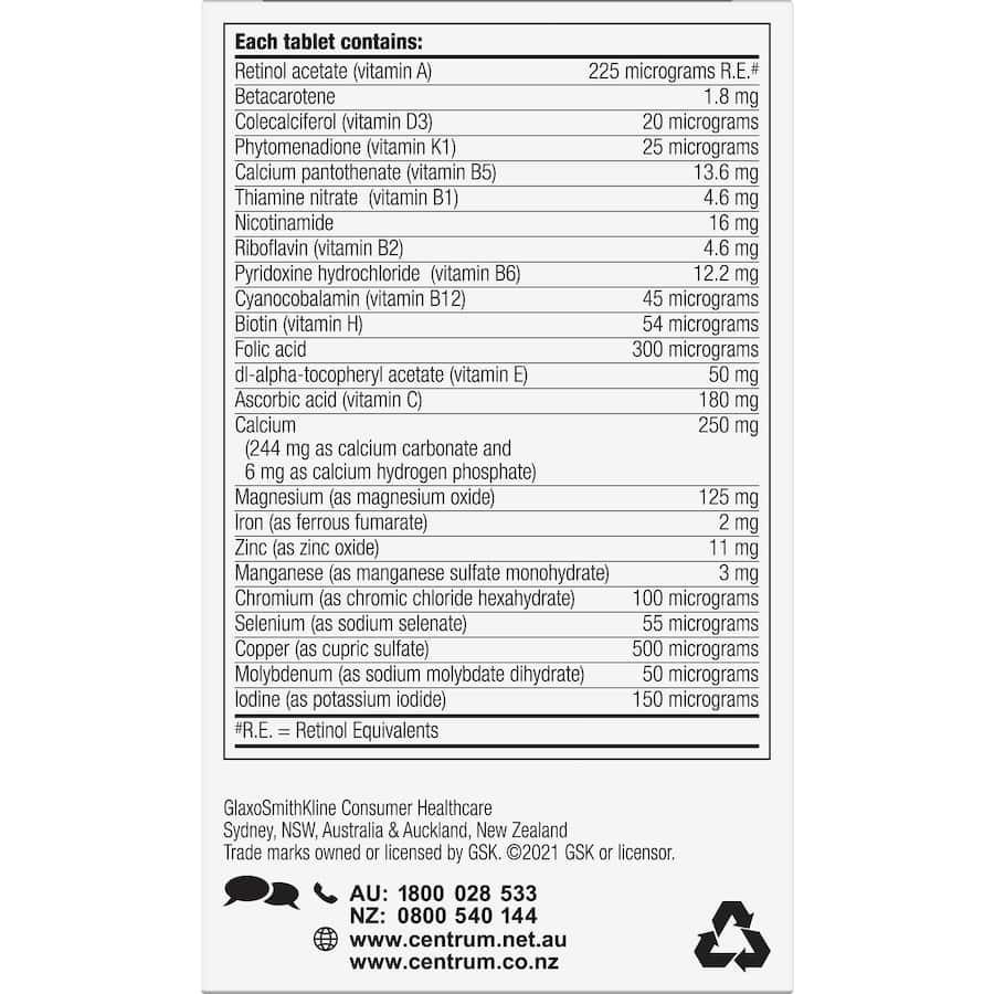 Centrum Men 50+ Multivitamin: supports heart, eye health, vitality, and mental performance for men over 50.