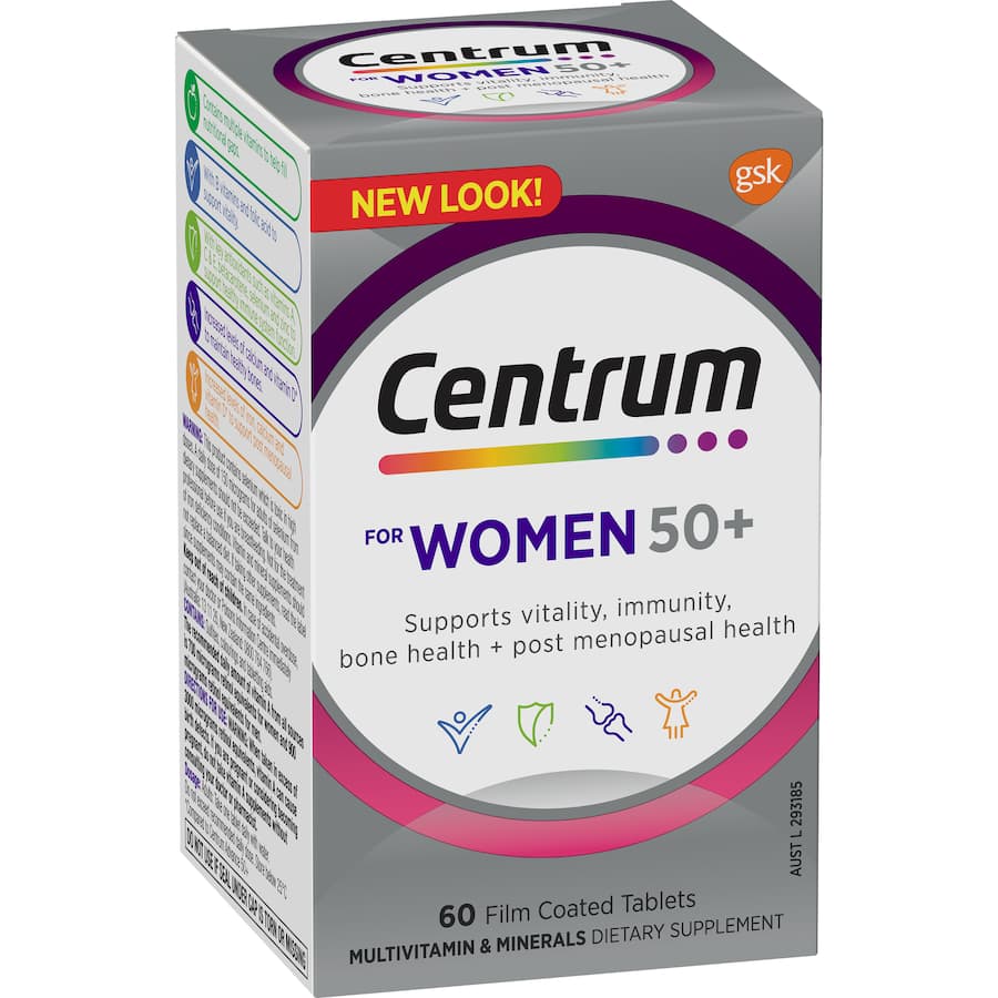 Centrum Women 50+ Daily Multivitamin Supplements Tablets 60pack