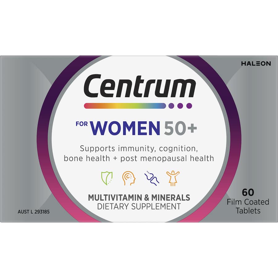 Centrum Women 50+ Daily Multivitamin Supplements Tablets 60pack