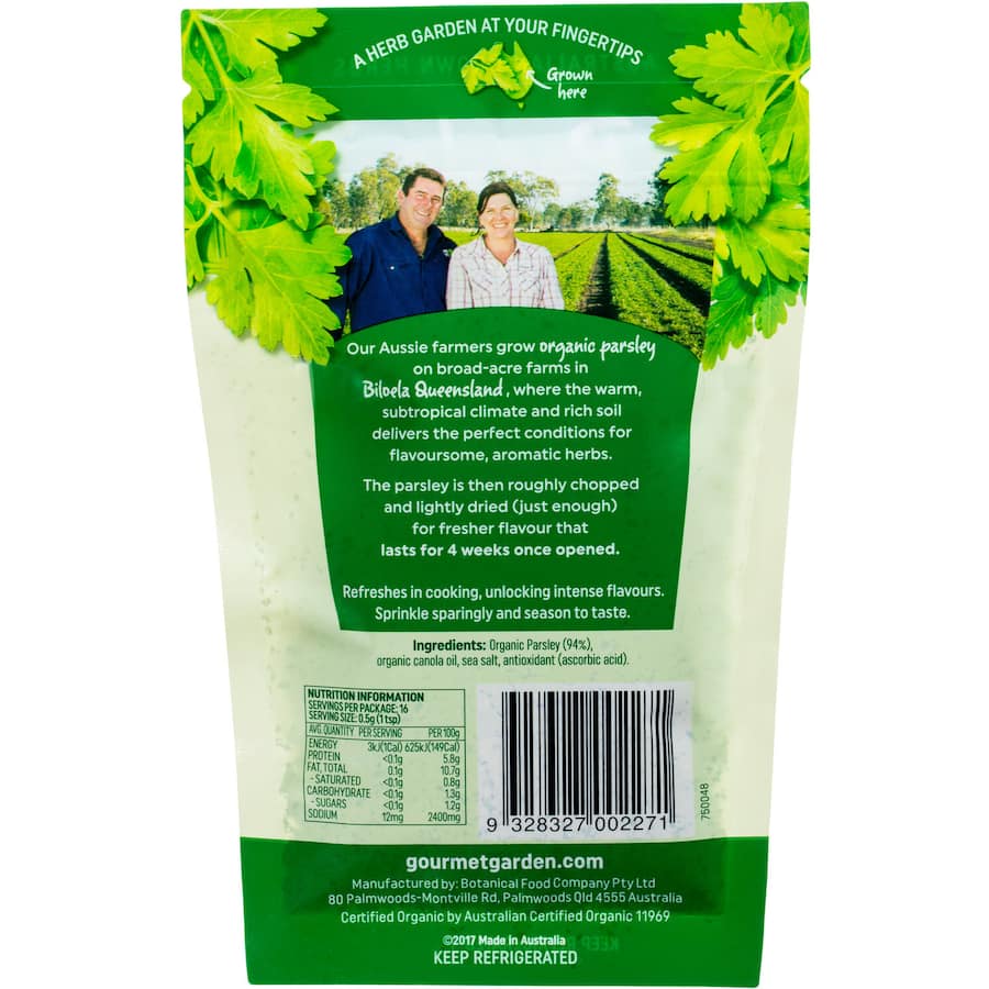 Gourmet Garden Fresh Vegetable Parsley Lightly Dried Packet 8g