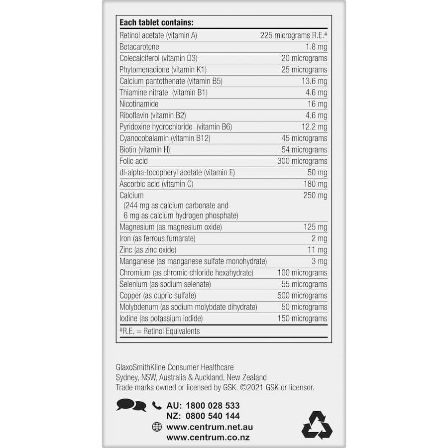 Centrum For Men 50+ multivitamins support heart, eye health, and mental performance for men over 50, boosting overall vitality.