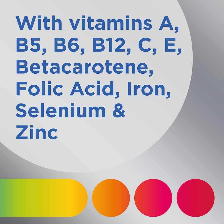 Centrum For Men 50+ multivitamins support heart health, mental clarity, immunity, and vitality for men over 50.