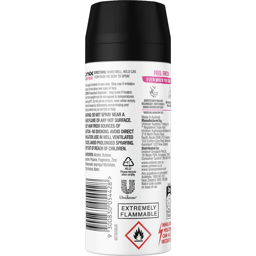 Compact Lynx Deodorant Anarchy For Her with a refreshing rose and bergamot scent, perfect for confident women on the go.