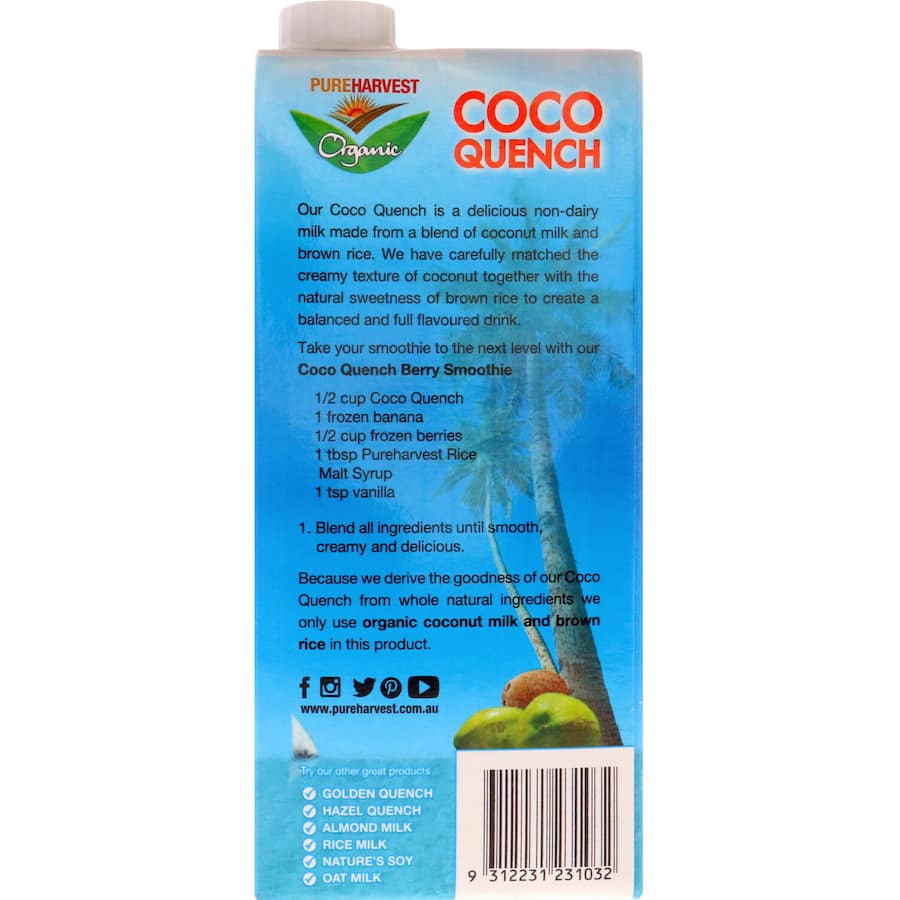 Pureharvest Coconut Milk Coco Quench Carton 1L