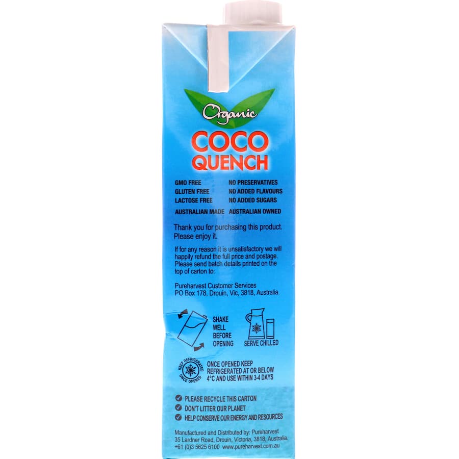 Pureharvest Coconut Milk Coco Quench Carton 1L