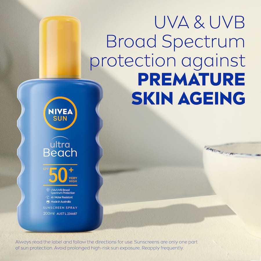 Nivea Sun Ultra Sunscreen Beach Spray Spf50+ 200mL